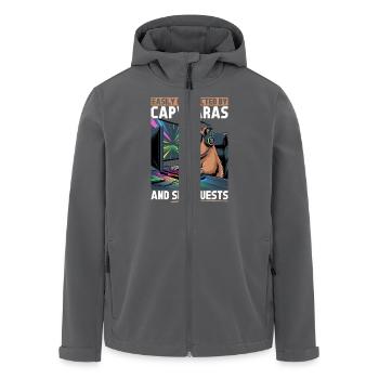 Capybara PC Gamer Gaming - Recycelte Männer Softshell-Jacke von Stanley/Stella - Anthrazit - Vorne - AI Model Male 185 light (185cm)