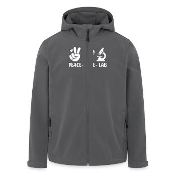 Peace Love Lab Lustiger MLS Medical Lab Wissenschaftler - Recycelte Männer Softshell-Jacke von Stanley/Stella - Anthrazit - Vorne - AI Model Male 185 light (185cm)