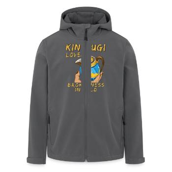 KINTSUGI LOVED BROKENNESS IN GOLD - Recycelte Männer Softshell-Jacke von Stanley/Stella - Anthrazit - Vorne - AI Model Male 185 light (185cm)