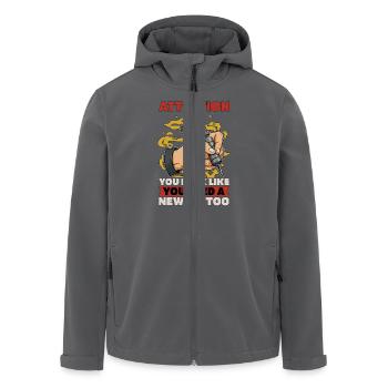 Tattoo Artist Attention You Look Like Tattoo Art - Recycelte Männer Softshell-Jacke von Stanley/Stella - Anthrazit - Vorne - AI Model Male 185 light (185cm)