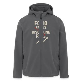 FOMO Verblasst Disziplin Zahlt Sich Aus - Trader - Recycelte Männer Softshell-Jacke von Stanley/Stella - Anthrazit - Vorne - AI Model Male 185 light (185cm)