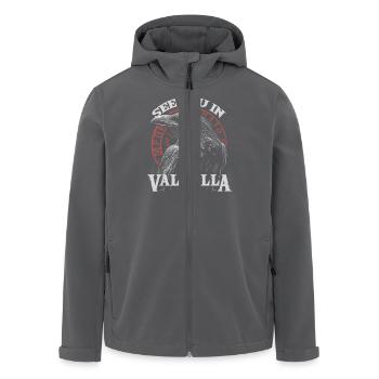 Valknut Viking Wir sehen uns in Walhalla See You - Recycelte Männer Softshell-Jacke von Stanley/Stella - Anthrazit - Vorne - AI Model Male 185 light (185cm)