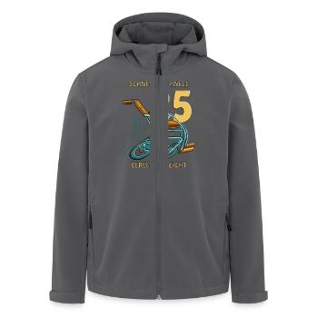 GEHHILFE SCHNELL...SCHNELL 25 BEREITS ERREICHT - Recycelte Männer Softshell-Jacke von Stanley/Stella - Anthrazit - Vorne - AI Model Male 185 light (185cm)