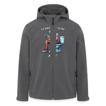 SKELETT TOILETTE SMARTPHONE - Recycelte Männer Softshell-Jacke von Stanley/Stella - Anthrazit - Vorne - AI Model Male 185 light (185cm)