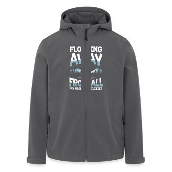 In Die Wolken Schweben Und Alle Sorgen Vergessen - Recycelte Männer Softshell-Jacke von Stanley/Stella - Anthrazit - Vorne - AI Model Male 185 light (185cm)