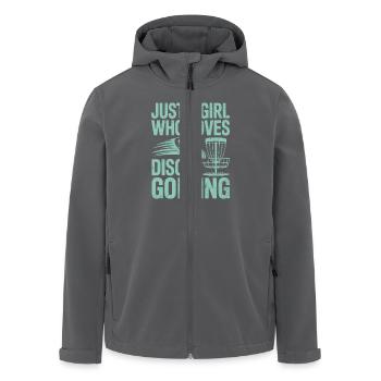 Just a girl who loves Disc Golfing - Recycelte Männer Softshell-Jacke von Stanley/Stella - Anthrazit - Vorne - AI Model Male 185 light (185cm)