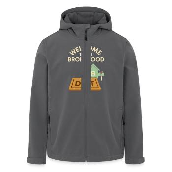 Erster Hauskäufer Geschenk Neuhause-besitzer Humor - Recycelte Männer Softshell-Jacke von Stanley/Stella - Anthrazit - Vorne - AI Model Male 185 light (185cm)