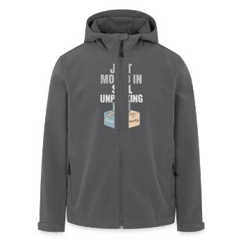 Erster Hauskäufer Geschenk Neuhause-besitzer Humor - Recycelte Männer Softshell-Jacke von Stanley/Stella - Anthrazit - Vorne - AI Model Male 185 light (185cm)