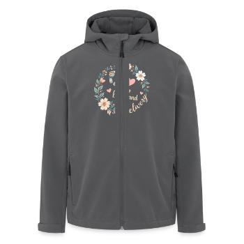 Lustige Arbeit und Entbindung Krankenschwester Damen Retro Blumen - Recycelte Männer Softshell-Jacke von Stanley/Stella - Anthrazit - Vorne - AI Model Male 185 light (185cm)