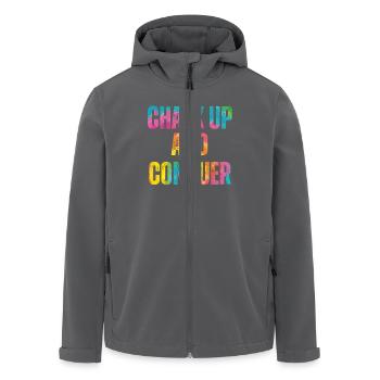 Boulderer Chalk Up Und Conquer Bouldering - Recycelte Männer Softshell-Jacke von Stanley/Stella - Anthrazit - Vorne - AI Model Male 185 light (185cm)