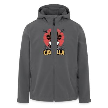 Cavzilla – Flausch mit Weltmacht - Recycelte Männer Softshell-Jacke von Stanley/Stella - Anthrazit - Vorne - AI Model Male 185 light (185cm)