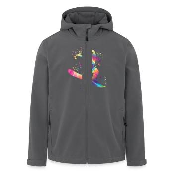 Snowboarder Snowboarding Snowboard - Recycelte Männer Softshell-Jacke von Stanley/Stella - Anthrazit - Vorne - AI Model Male 185 light (185cm)