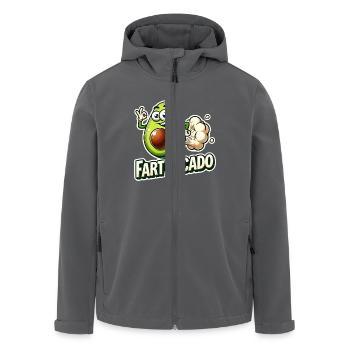 Lustige Avocado Furzen Pupsen Fartvocado - Recycelte Männer Softshell-Jacke von Stanley/Stella - Anthrazit - Vorne - AI Model Male 185 light (185cm)