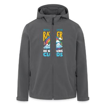 Funny Meteorology Wetterbegeisterte - Recycelte Männer Softshell-Jacke von Stanley/Stella - Anthrazit - Vorne - AI Model Male 185 light (185cm)