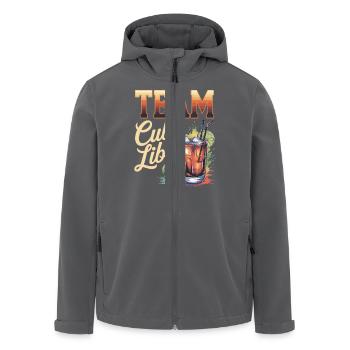 Cocktail Barkeeper Team Cuba Libre - Recycelte Männer Softshell-Jacke von Stanley/Stella - Anthrazit - Vorne - AI Model Male 185 light (185cm)