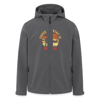 XC Running Cross Country Is XCellent - Recycelte Männer Softshell-Jacke von Stanley/Stella - Anthrazit - Vorne - AI Model Male 185 light (185cm)