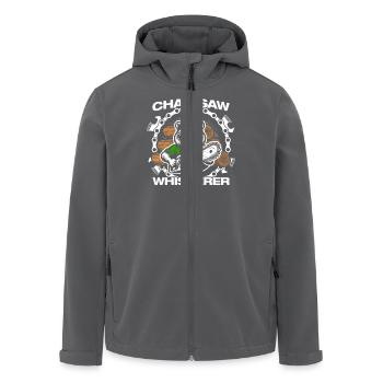 Chainsaw whisperer Holz Holzfäller Forstwirt - Recycelte Männer Softshell-Jacke von Stanley/Stella - Anthrazit - Vorne - AI Model Male 185 light (185cm)