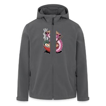 Ramen Axolotl Im Japanischen Stil - Recycelte Männer Softshell-Jacke von Stanley/Stella - Anthrazit - Vorne - AI Model Male 185 light (185cm)
