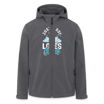 Funny Meteorology Wetterbegeisterte - Recycelte Männer Softshell-Jacke von Stanley/Stella - Anthrazit - Vorne - AI Model Male 185 light (185cm)