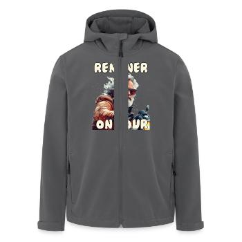 Rentner on Tour - Recycelte Männer Softshell-Jacke von Stanley/Stella - Anthrazit - Vorne - AI Model Male 185 light (185cm)