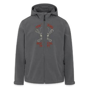 Tow Truck Pride Diesel Leben - Recycelte Männer Softshell-Jacke von Stanley/Stella - Anthrazit - Vorne - AI Model Male 185 light (185cm)