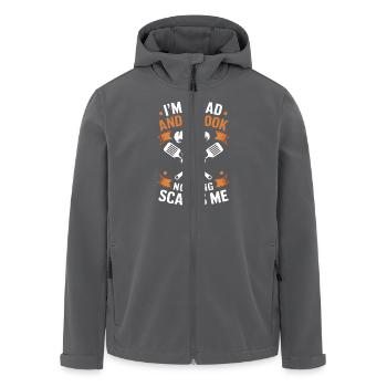 Lustiger Vater Cook Spruch für Koch Papa - Recycelte Männer Softshell-Jacke von Stanley/Stella - Anthrazit - Vorne - AI Model Male 185 light (185cm)