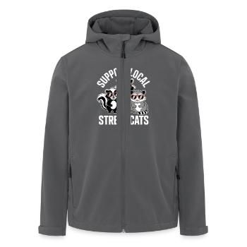 Support Local Street Cats Cool Style - Recycelte Männer Softshell-Jacke von Stanley/Stella - Anthrazit - Vorne - AI Model Male 185 light (185cm)