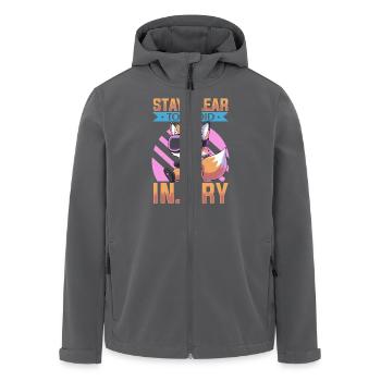 Gaming Fox VR Gamer - Recycelte Männer Softshell-Jacke von Stanley/Stella - Anthrazit - Vorne - AI Model Male 185 light (185cm)