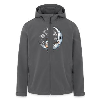 Astronaut Playing Guitar - Recycelte Männer Softshell-Jacke von Stanley/Stella - Anthrazit - Vorne - AI Model Male 185 light (185cm)