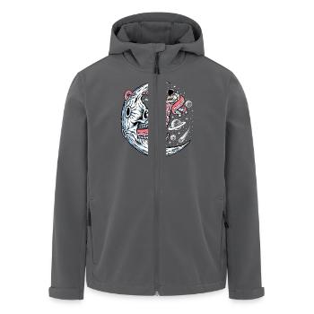 Space Battle with Alien Tentacles - Recycelte Männer Softshell-Jacke von Stanley/Stella - Anthrazit - Vorne - AI Model Male 185 light (185cm)