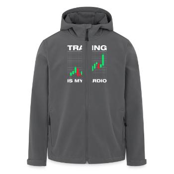 Trading is my cardio Aktienmarkt Börse Trader - Recycelte Männer Softshell-Jacke von Stanley/Stella - Anthrazit - Vorne - AI Model Male 185 light (185cm)