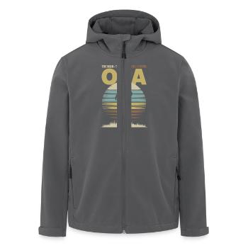 The man the Myth the Legend - Opa - Recycelte Männer Softshell-Jacke von Stanley/Stella - Anthrazit - Vorne - AI Model Male 185 light (185cm)
