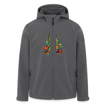 Dom Graffiti Style - Recycelte Männer Softshell-Jacke von Stanley/Stella - Anthrazit - Vorne - AI Model Male 185 light (185cm)