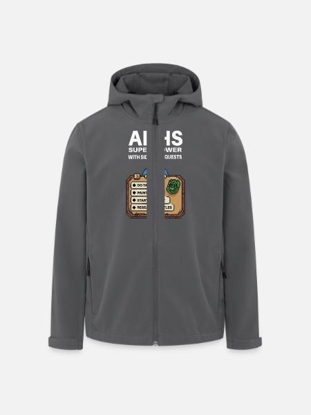 ADHS Superkraft – Side-Quest Held Shirt - Recycelte Männer Softshell-Jacke von Stanley/Stella - Anthrazit