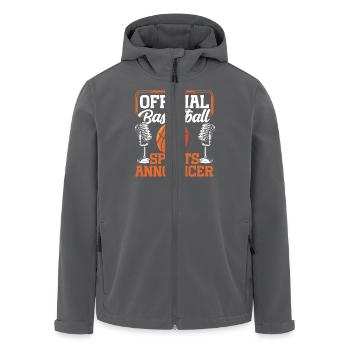 Funny Sports Ansager - Recycelte Männer Softshell-Jacke von Stanley/Stella - Anthrazit - Vorne - AI Model Male 185 light (185cm)