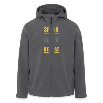 Der Audiobook Narration Club Audio Storyteller - Recycelte Männer Softshell-Jacke von Stanley/Stella - Anthrazit - Vorne - AI Model Male 185 light (185cm)