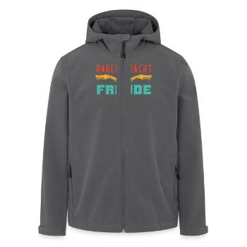 RADELN MACHT FREUDE Radfahren Lustiges - Recycelte Männer Softshell-Jacke von Stanley/Stella - Anthrazit - Vorne - AI Model Male 185 light (185cm)