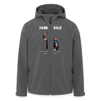 Hammersbald – Nordischer Gott der Ungeduld - Recycelte Männer Softshell-Jacke von Stanley/Stella - Anthrazit - Vorne - AI Model Male 185 light (185cm)