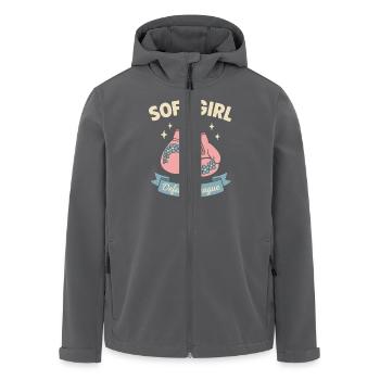 Soft Girl ef League Pastell Power Feminine - Recycelte Männer Softshell-Jacke von Stanley/Stella - Anthrazit - Vorne - AI Model Male 185 light (185cm)