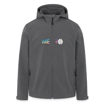 Neuro Brain Design für Wissenschaftsbegeisterte - Recycelte Männer Softshell-Jacke von Stanley/Stella - Anthrazit - Vorne - AI Model Male 185 light (185cm)