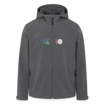 Neuro Brain Design für Wissenschaftsbegeisterte - Recycelte Männer Softshell-Jacke von Stanley/Stella - Anthrazit - Vorne - AI Model Male 185 light (185cm)