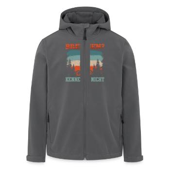 Mountainbiken BREMSEN? KENNE ICH NICHT Lustiges - Recycelte Männer Softshell-Jacke von Stanley/Stella - Anthrazit - Vorne - AI Model Male 185 light (185cm)