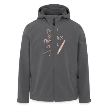 Journaling Aesthetic Creative Planer Life Writing - Recycelte Männer Softshell-Jacke von Stanley/Stella - Anthrazit - Vorne - AI Model Male 185 light (185cm)