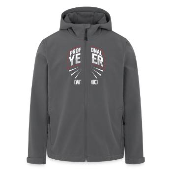 Funny Sports Ansager - Recycelte Männer Softshell-Jacke von Stanley/Stella - Anthrazit - Vorne - AI Model Male 185 light (185cm)
