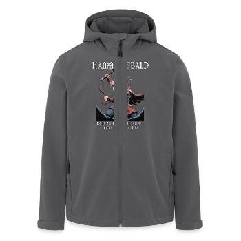 Hammersbald – Nordischer Gott der Ungeduld - Recycelte Männer Softshell-Jacke von Stanley/Stella - Anthrazit - Vorne - AI Model Male 185 light (185cm)
