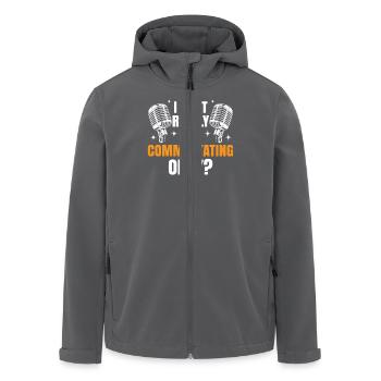 Funny Sports Ansager - Recycelte Männer Softshell-Jacke von Stanley/Stella - Anthrazit - Vorne - AI Model Male 185 light (185cm)
