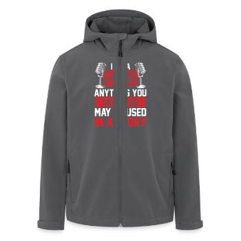 Funny Sports Ansager - Recycelte Männer Softshell-Jacke von Stanley/Stella - Anthrazit - Vorne - AI Model Male 185 light (185cm)