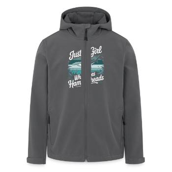 Just a girl who loves Hammerheads - Recycelte Männer Softshell-Jacke von Stanley/Stella - Anthrazit - Vorne - AI Model Male 185 light (185cm)
