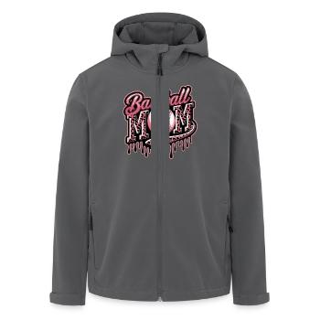 Baseball Mom Leopard Muster Rosa - Recycelte Männer Softshell-Jacke von Stanley/Stella - Anthrazit - Vorne - AI Model Male 185 light (185cm)