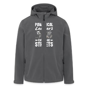 Unterstützen Sie Lokale Straßenkatzen - Recycelte Männer Softshell-Jacke von Stanley/Stella - Anthrazit - Vorne - AI Model Male 185 light (185cm)